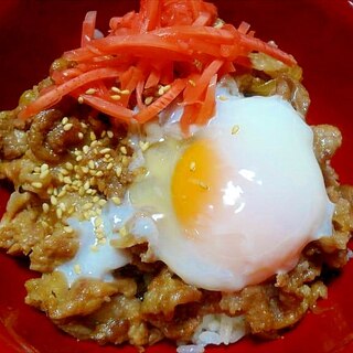 帯広風と吉野家牛丼風の間の豚丼